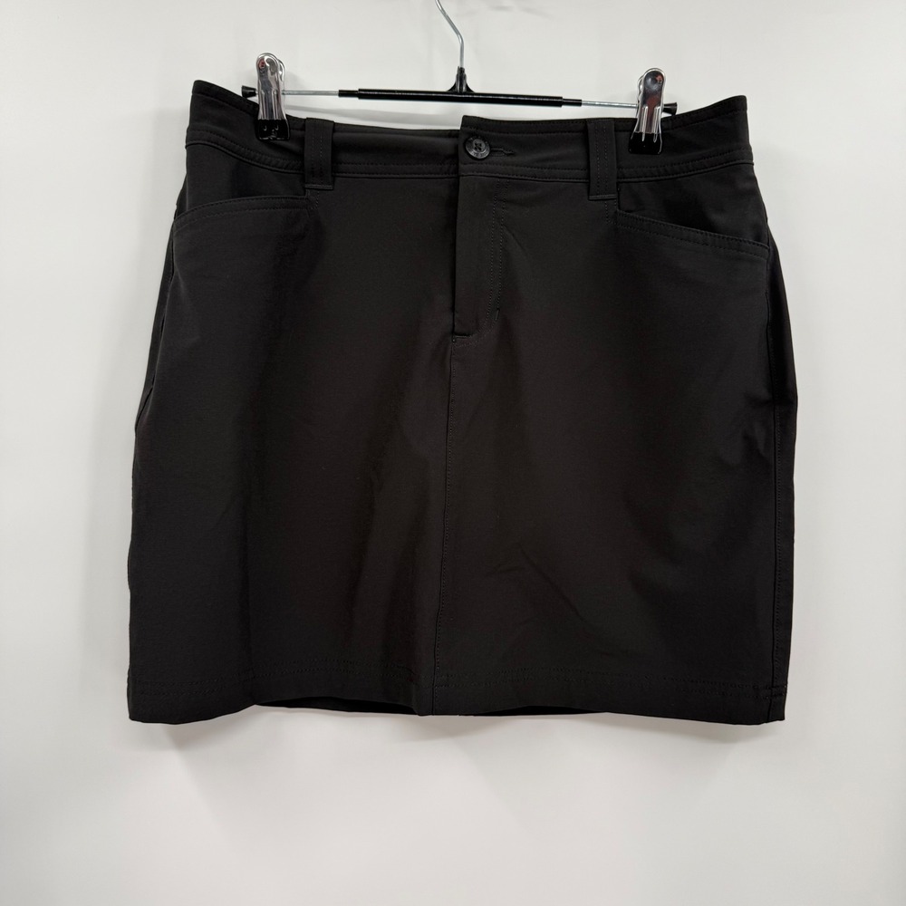 Eddie Bauer 6 Skort Women Black Performance Hiking Golf Athletic Stretch‎ Pocket